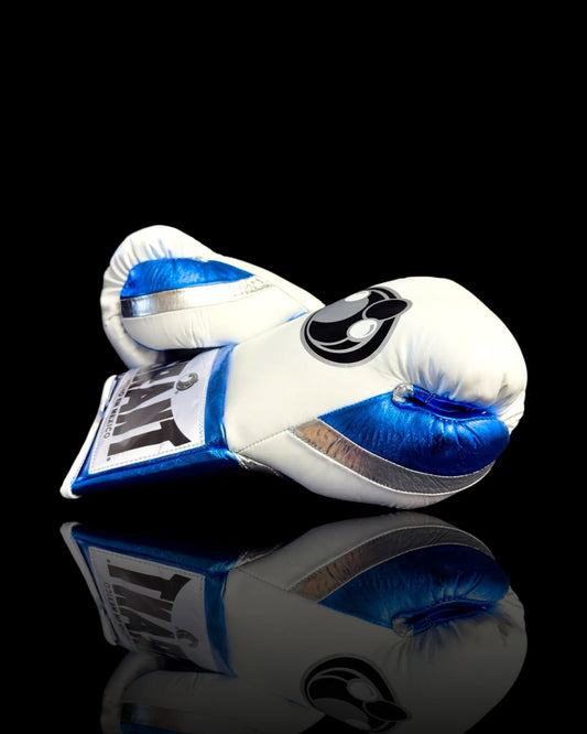 Grant Pro White & Blue Boxing Gloves